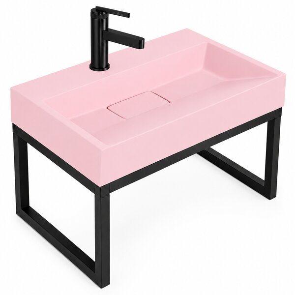Lavabo in conglomerato GOYA PINK 50CM + TELAIO