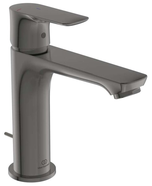 Ideal Standard Connect Air - Miscelatore da lavabo Grande Slim con sistema di scarico, BlueStart, Magnetic Grey A7013A5