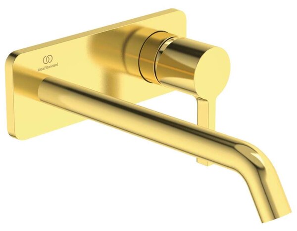 Ideal Standard Joy - Miscelatore ad incasso per lavabo, sporgenza 220 mm, Brushed Gold A7381A2