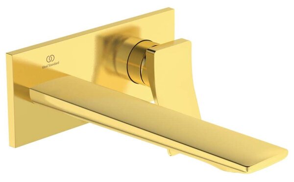 Ideal Standard Conca Tap - Miscelatore ad incasso per lavabo, sporgenza 220 mm, Brushed Gold A7372A2