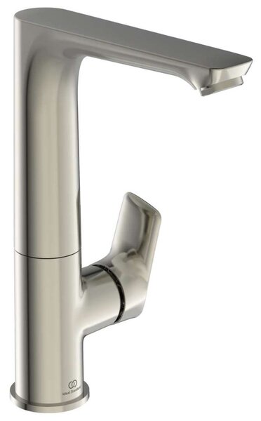 Ideal Standard Connect Air - Miscelatore da lavabo Slim con braccio di erogazione girevole, Silver Storm A7023GN