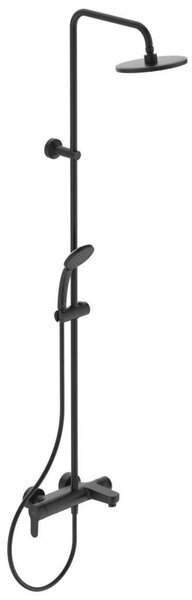 Ideal Standard Cerafine O - Set doccia con miscelatore per vasca da bagno, 200 mm, getto singolo, nero BC749XG