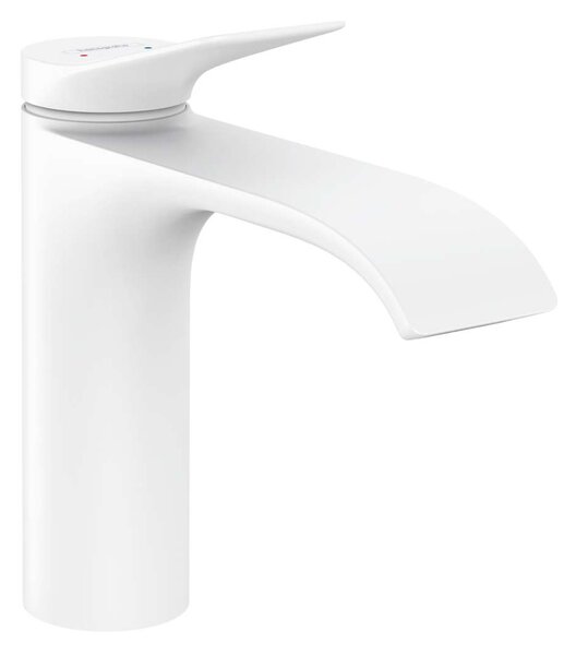 Hansgrohe Vivenis - Miscelatore da lavabo 110, con sistema di scarico, EcoSmart, bianco opaco 75020700