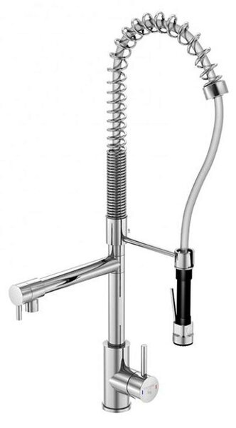 Steinberg 100 - Miscelatore da lavello con braccio flessibile e doccetta, cromo 100 1480