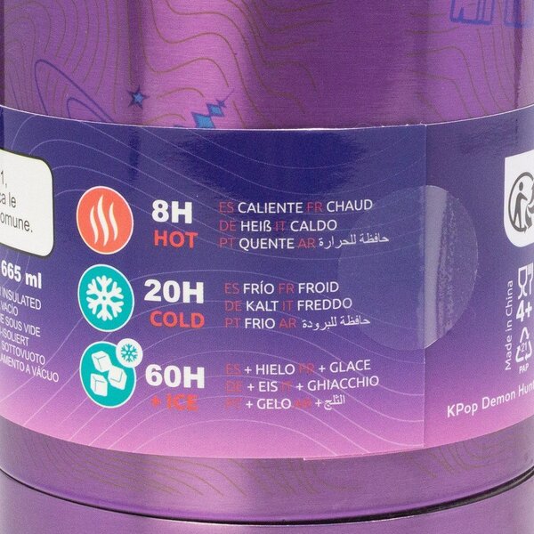Thermos da bambini viola in acciaio inox 665 ml K-Pop Demon Hunters – STOR