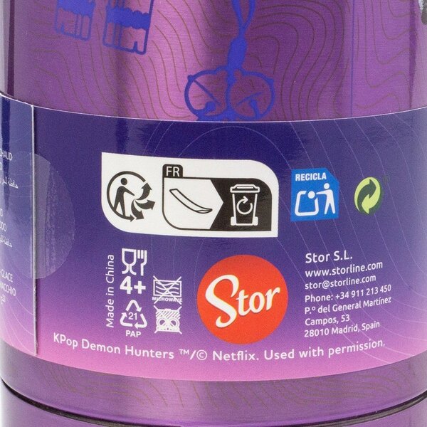 Thermos da bambini viola in acciaio inox 665 ml K-Pop Demon Hunters – STOR