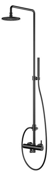 Steinberg 100 - Set doccia con miscelatore, diametro 200 mm, nero opaco 100 2760 S
