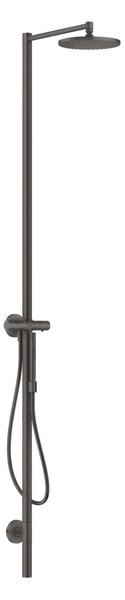 Axor Starck - Set doccia termostatico, diametro 24 cm, getto singolo, cromo nero spazzolato 12672340