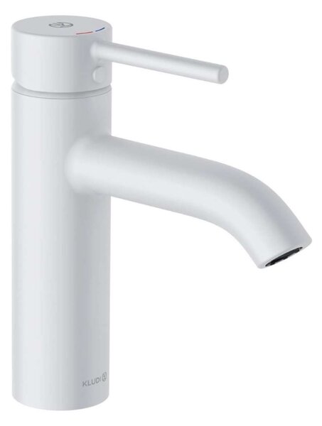 Kludi Bozz - Miscelatore da lavabo, con sistema di scarico Push-Open, bianco opaco 382885376