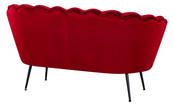 DecHome Divano 2 Posti Contemporaneo Luxury in Velluto Dimensioni 132x73x77 cm colore Rosso - Orel