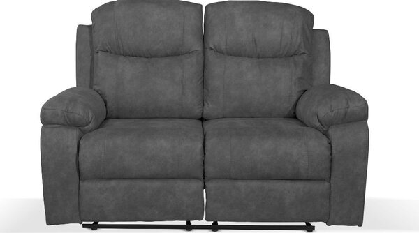 DecHome Divano 2 Posti Moderno in Ecopelle Dimensioni 154x100x90 cm colore Grigio Scuro - Chicago