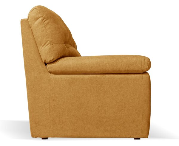 DecHome Divano 3 Posti Moderno in Tessuto Antimacchia Dimensioni 211x92x98 cm colore Senape - Alenda