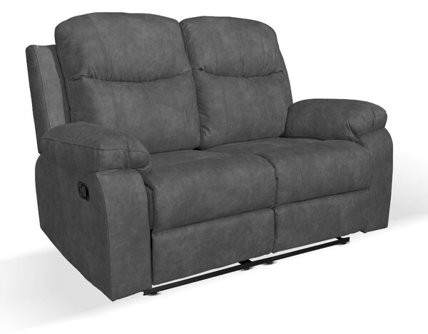 DecHome Divano 2 Posti Moderno in Ecopelle Dimensioni 154x100x90 cm colore Grigio Scuro - Chicago