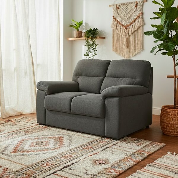 DecHome Divano 2 Posti Moderno in Tessuto Antimacchia Dimensioni 160x98x92 cm colore Antracite - Alenda