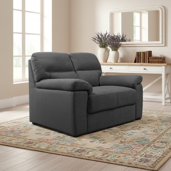 DecHome Divano 2 Posti Moderno in Tessuto Antimacchia Dimensioni 160x98x92 cm colore Antracite - Alenda