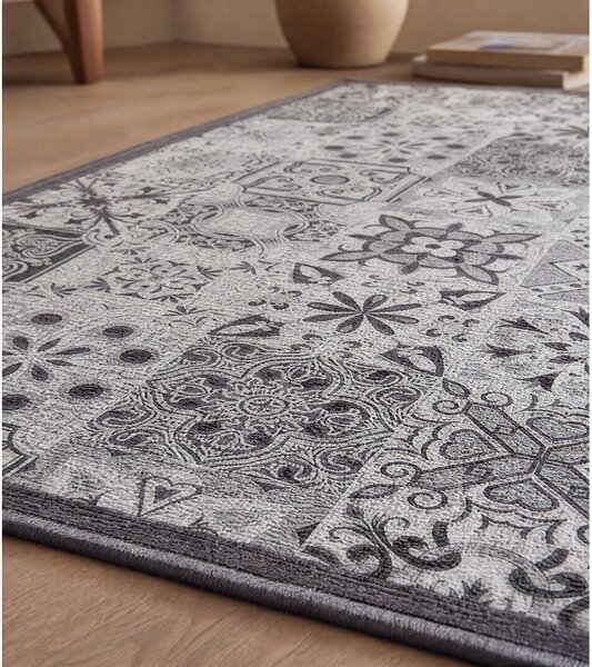 Passatoia grigia lavabile 50x120 cm Persane – douceur d'intérieur