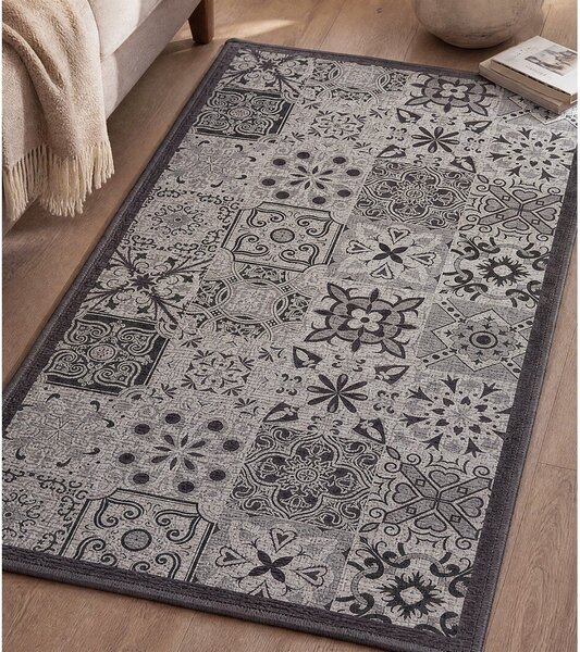 Passatoia grigia lavabile 50x120 cm Persane – douceur d'intérieur