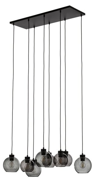 Lampada a sospensione TK Lighting, Cubus, dimmerabile, Grigio, Soggiorno, Vetro, Moderno