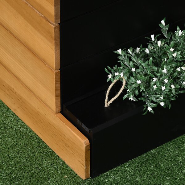 Outsunny Ortovaso rialzato con 4 cassette per la piantumazione, sistema di auto-irrigazione, fodera in tessuto non tessuto, resistente alle intemperie, 79,5 x 49,5 x 80 cm