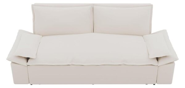 DecHome Divano Letto 2 Posti Moderno in Vellutino Dimensioni 185x85x85 cm colore Beige - Belly