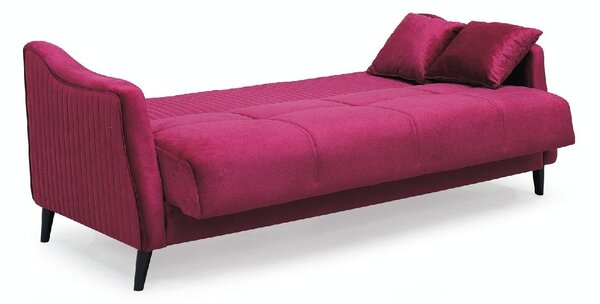 DecHome Divano Letto 3 Posti Moderno in Tessuto Dimensioni 225x82x92 cm colore Bordeaux - Montana