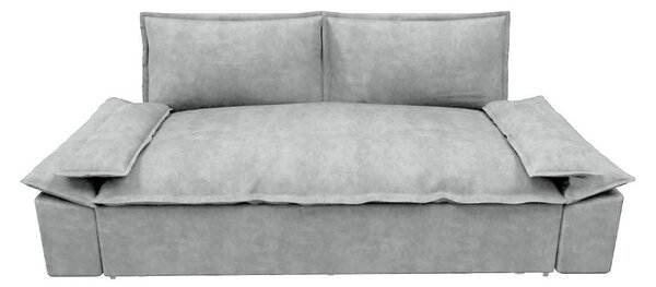 DecHome Divano Letto 2 Posti Moderno in Vellutino Dimensioni 185x85x85 cm colore Grigio - Belly
