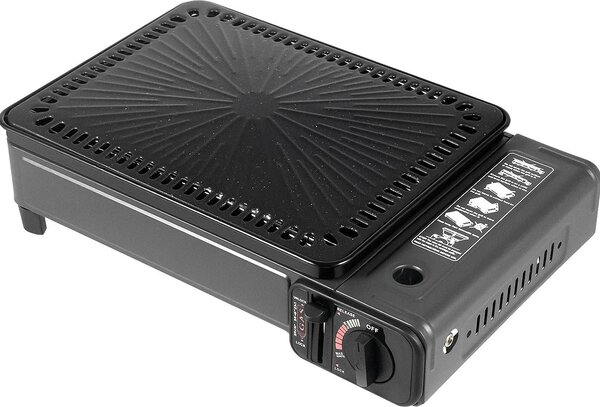 Barbecue a gas portatile, impostazioni di temperatura regolabili, design leggero, elevate caratteristiche di sicurezza, nero