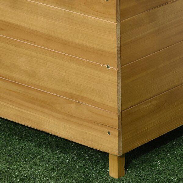 Outsunny Letto Rialzato con 3 Scaffali, con Supporto per Rampicanti, Resistente alle Intemperie, Legno Massello, 63 cm x 39 cm x 160 cm, Naturale