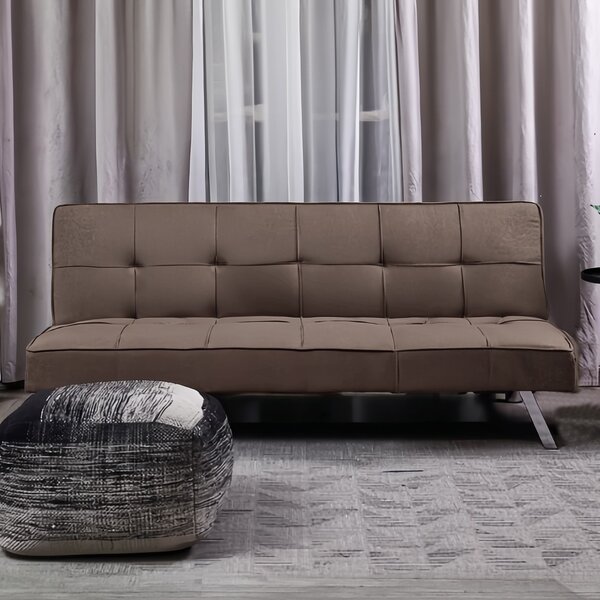 DecHome Divano Letto Clic-Clac 3 Posti Moderno in Tessuto Dimensioni 168x83x75 cm colore Marrone - Daynora