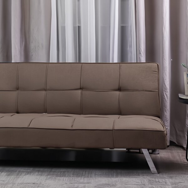 DecHome Divano Letto Clic-Clac 3 Posti Moderno in Tessuto Dimensioni 168x83x75 cm colore Marrone - Daynora