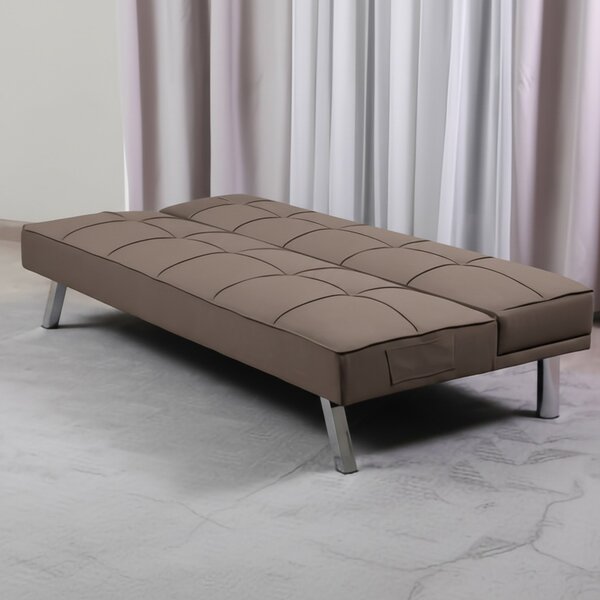 DecHome Divano Letto Clic-Clac 3 Posti Moderno in Tessuto Dimensioni 168x83x75 cm colore Marrone - Daynora