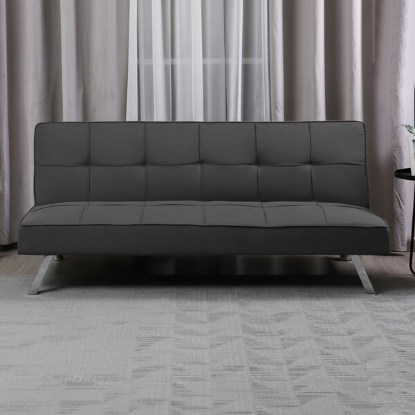 DecHome Divano Letto Clic-Clac 3 Posti Moderno in Tessuto Dimensioni 168x83x75 cm colore Grigio Scuro - Daynora