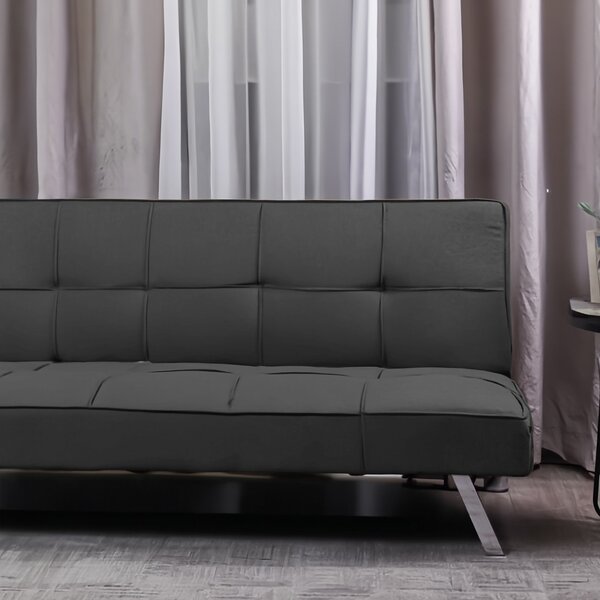 DecHome Divano Letto Clic-Clac 3 Posti Moderno in Tessuto Dimensioni 168x83x75 cm colore Grigio Scuro - Daynora