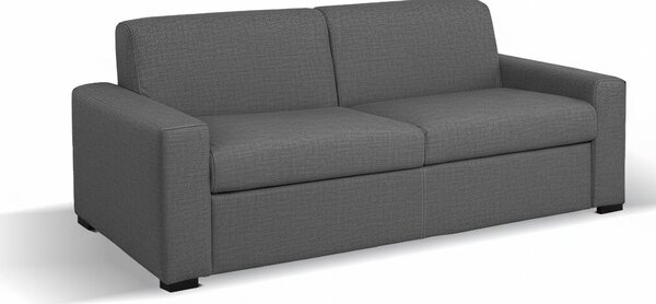 DecHome Divano Letto 3 Posti Tessuto Antimacchia Rete Elettrosaldata Piedini Quadrati Dimensioni 199x98x84 cm colore Ash - Flash