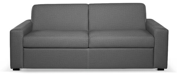 DecHome Divano Letto 3 Posti Tessuto Antimacchia Rete Elettrosaldata Piedini Quadrati Dimensioni 199x98x84 cm colore Ash - Flash