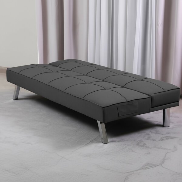 DecHome Divano Letto Clic-Clac 3 Posti Moderno in Tessuto Dimensioni 168x83x75 cm colore Grigio Scuro - Daynora