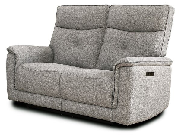 DecHome Divano Relax 2 Posti Moderno Schienale Reclinabile Meccanismo Elettrico in Tessuto Dimensioni 157x96x105 cm colore Grigio - Elysio