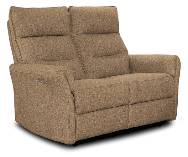 DecHome Divano Relax 2 Posti Moderno Schienale Reclinabile Meccanismo Elettrico in Tessuto Dimensioni 134x95x105 cm colore Camel - Softwave
