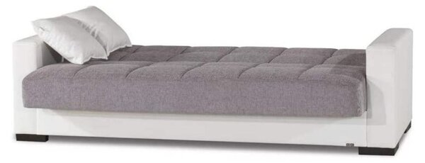 DecHome Divano Letto Clic-Clac 3 Posti Vano Contenitore in Tessuto Dimensioni 220x90x95 cm colore Visone - Malpensa