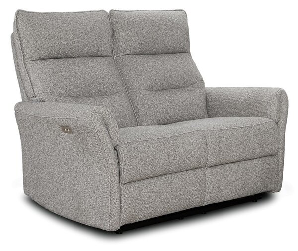 DecHome Divano Relax 2 Posti Moderno Schienale Reclinabile Meccanismo Elettrico in Tessuto Dimensioni 134x95x105 cm colore Grigio - Softwave
