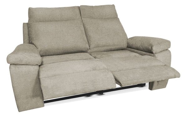 DecHome Divano Relax 2 Posti Moderno Schienale Reclinabile Meccanismo Manuale in Tessuto Dimensioni 173x93x105 cm colore Tortora - Milano