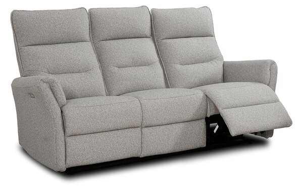 DecHome Divano Relax 3 Posti Moderno Schienale Reclinabile Meccanismo Elettrico in Tessuto Dimensioni 186x95x105 cm colore Grigio - Softwave