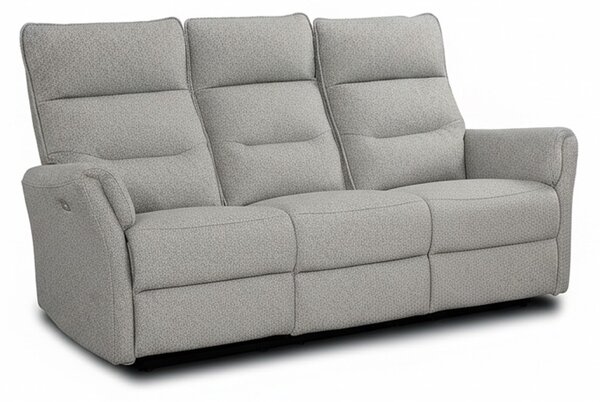 DecHome Divano Relax 3 Posti Moderno Schienale Reclinabile Meccanismo Elettrico in Tessuto Dimensioni 186x95x105 cm colore Grigio - Softwave