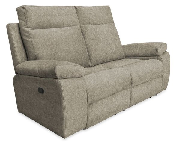 DecHome Divano Relax 2 Posti Moderno Schienale Reclinabile Meccanismo Manuale in Tessuto Dimensioni 173x93x105 cm colore Tortora - Milano