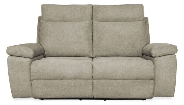 DecHome Divano Relax 2 Posti Moderno Schienale Reclinabile Meccanismo Manuale in Tessuto Dimensioni 173x93x105 cm colore Tortora - Milano