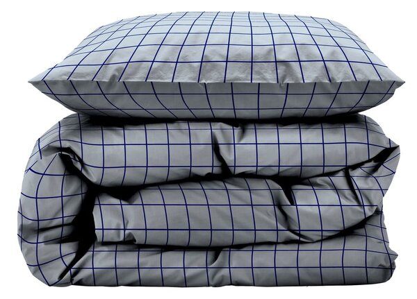 Set copripiumino e federa azzurro in cotone renforcé per letto singolo 140x200 cm Vista – Södahl