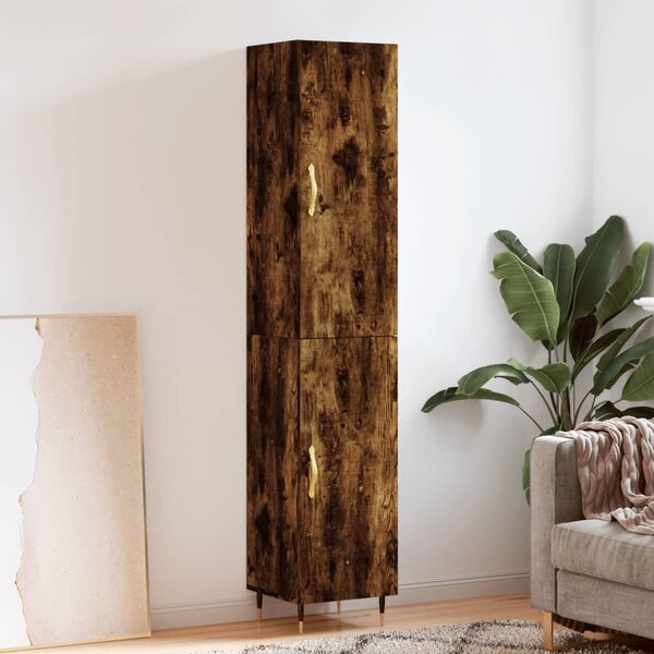 Credenza Madia Moderna Mobile In Legno Di Rovere Con 3 Ante Scorrevoli E  Piedini In Ferro Per Sala Da Pranzo Soggiorno, Cm 180 X 50 X 88 H