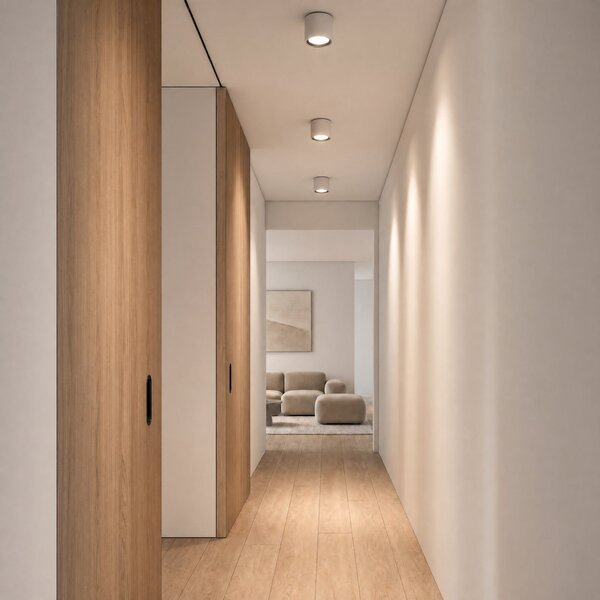 Plafoniera Nordlux, Fallon, dimmerabile, Bianco, Soggiorno, Metallo