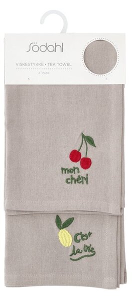 Set di strofinacci in cotone 2 pz 50x70 cm Bistro – Södahl
