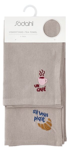 Set di strofinacci in cotone 2 pz 50x70 cm Bistro – Södahl